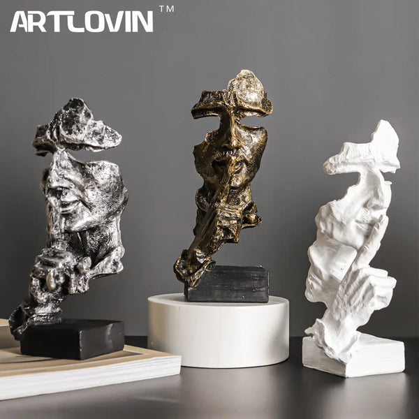 ARTLOVIN Thinker Figurine - Abstract Resin Sculpture for Modern Home Decor