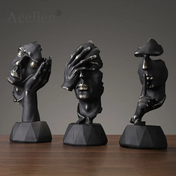 High Quality Resin Thinker Sculpture - European Classic Home Decor Ornament